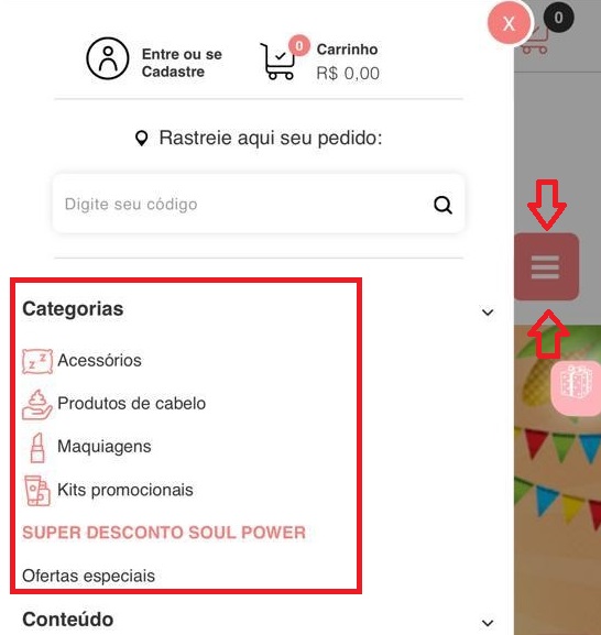 como comprar em site online, niale loja, como comprar em ecommerce celular, via mobile